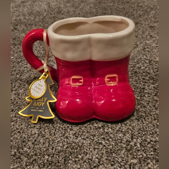 Holly & Joy Other - Santa Boots Ceramic Mug Red & White Christmas